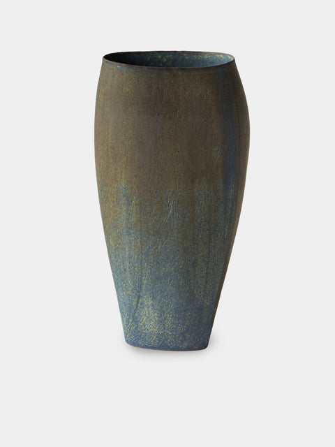 Linda Ouhbi - 21/2025 Hand-Built Stoneware Vase (15.5in/39cm) - Blue - ABASK - 