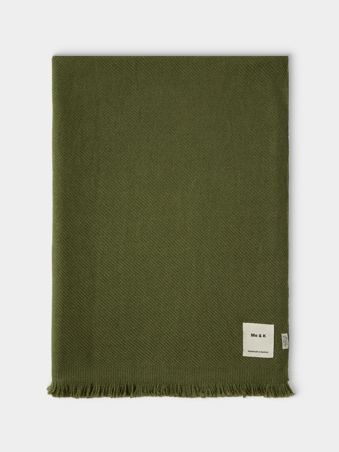 Me & K - Merino Wool and Cashmere King-Size Blanket (106in/2.7m) - Green - ABASK