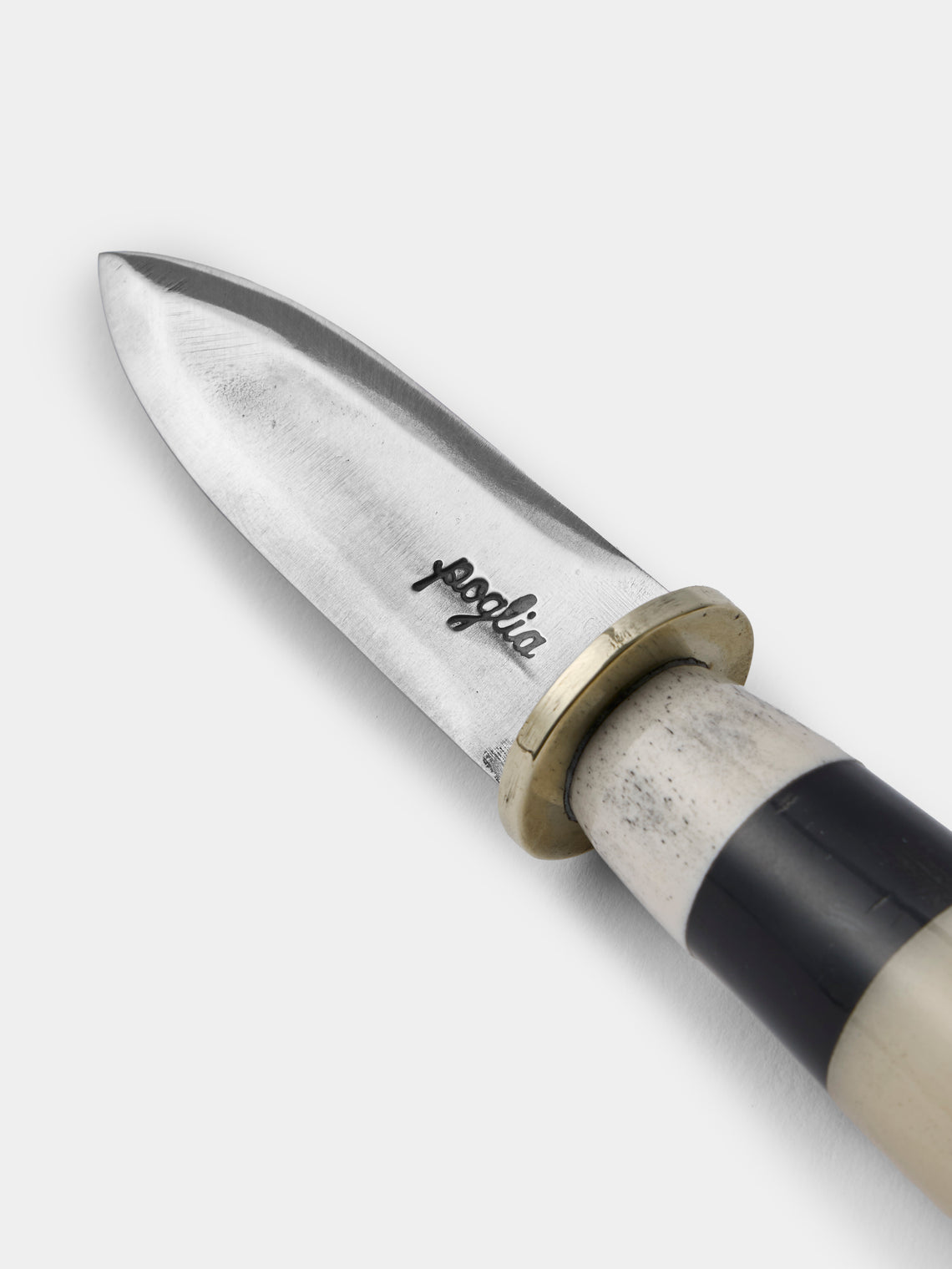 Poglia - Horn, Bone and Brass Oyster Knife - Multiple - ABASK