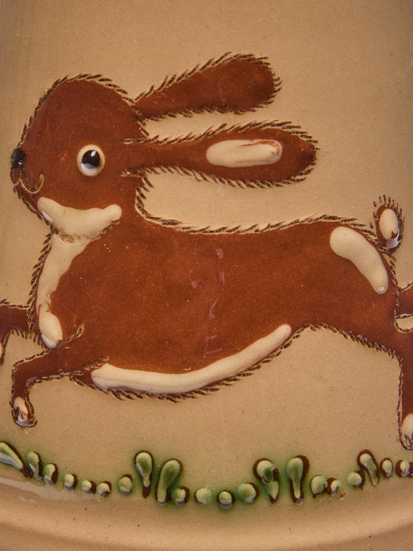 Poterie d’Évires - Rabbits Hand-Painted Ceramic Petite Milk Jug - Cream - ABASK