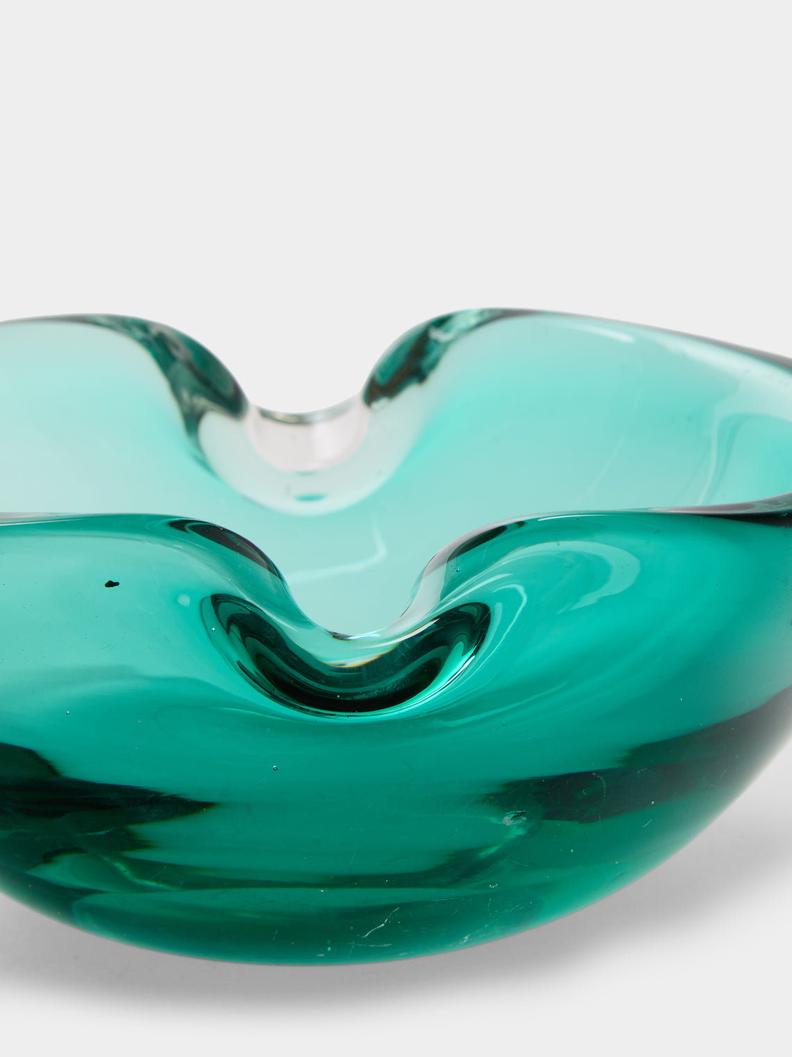 Antique and Vintage - 1970s Murano Glass Ashtray - Green - ABASK