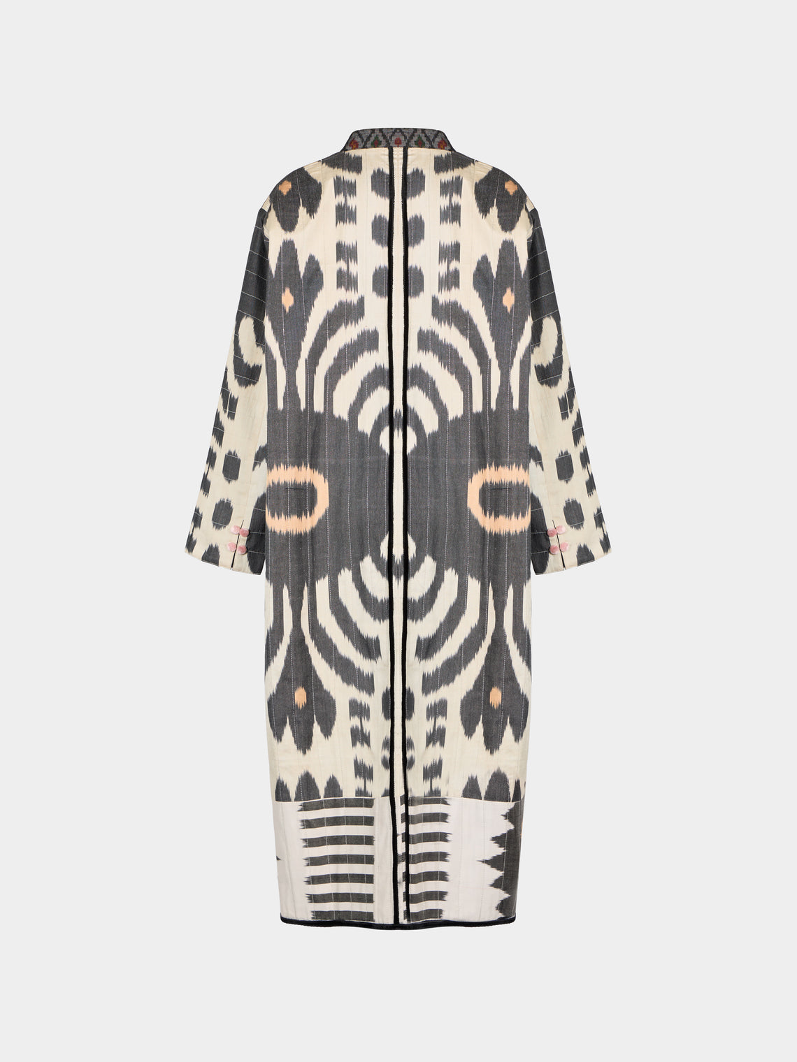 Nazzy Beglari - Hand-Loomed Ikat Cotton Reversible Chapan-Style Robe | One Size - Multiple - ABASK