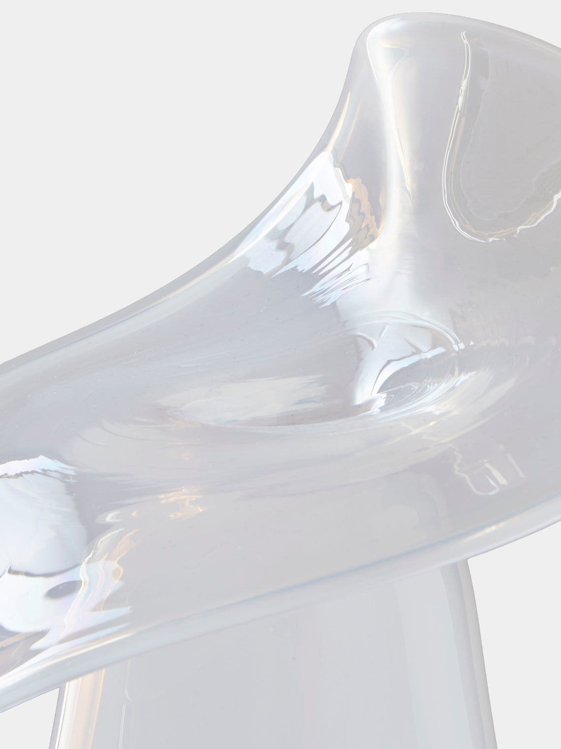 Oog Objects - 5 Hand-Blown Glass Vase (10.5in/26.5cm) - White - ABASK