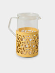 RUDI - Messina Leather and Glass Pitcher (25oz/0.75L) - Yellow - ABASK - 