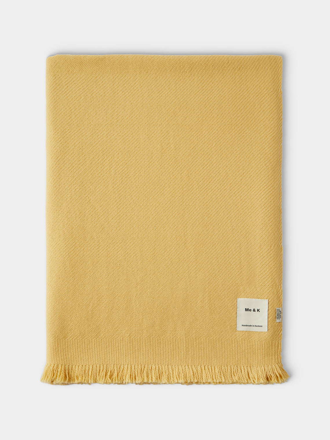 Me & K - Merino Wool and Cashmere King-Size Blanket (106in/2.7m) - Yellow - ABASK