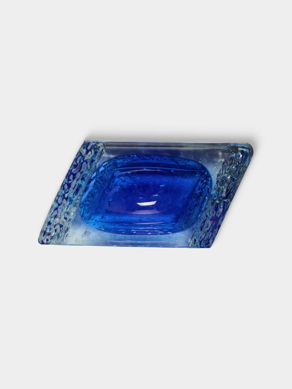 Antique and Vintage - 1930s Campanella MCM Murano Glass Ashtray - Blue - ABASK