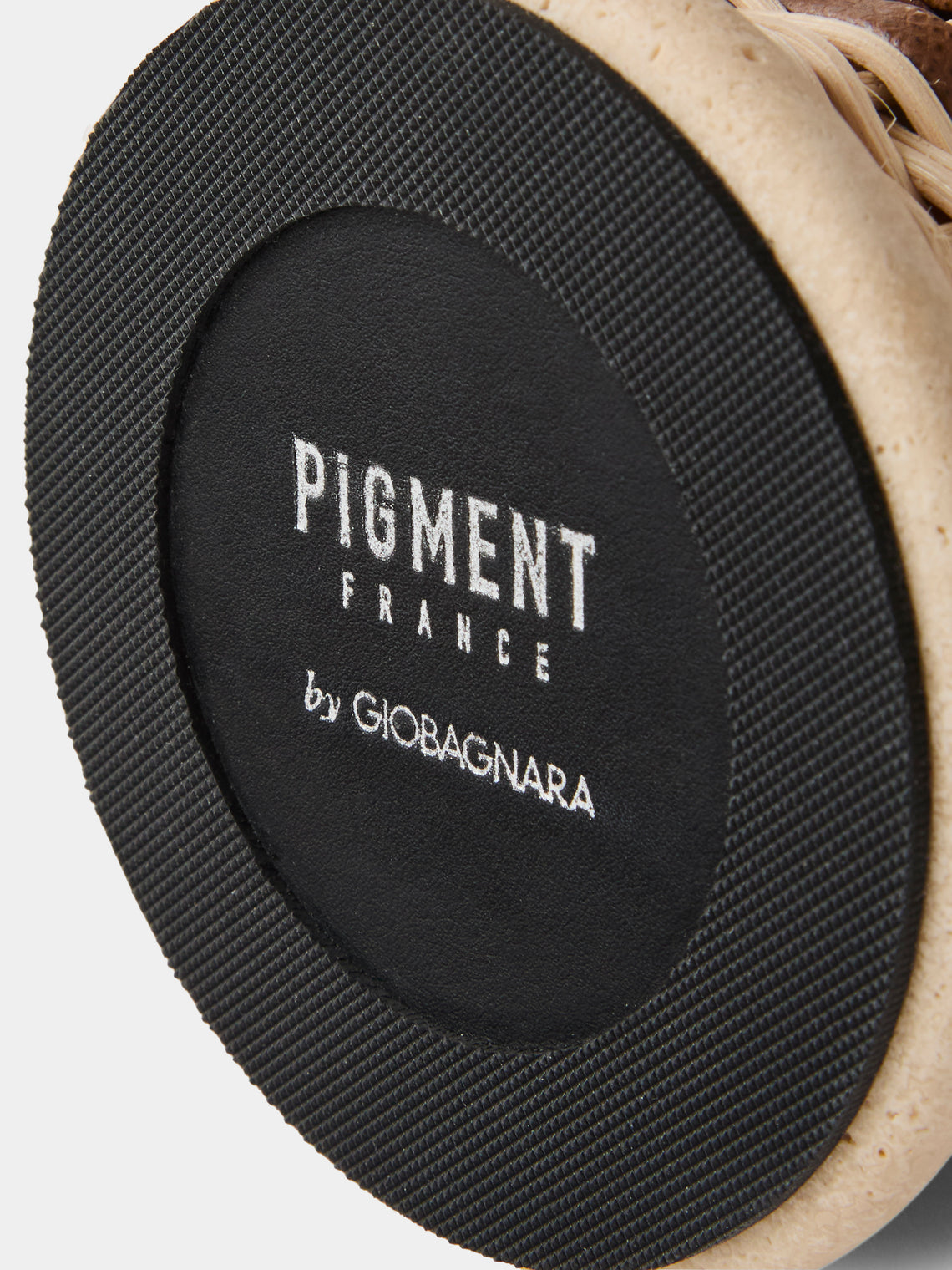 Pigment France - Courbet Leather and Rattan Toothbrush Holder - Brown - ABASK