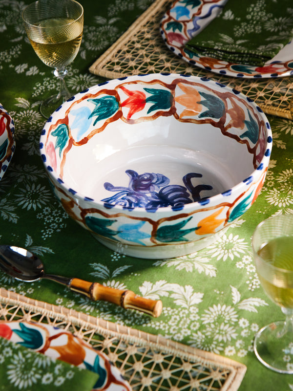 Zsuzsanna Nyul - Hand-Painted Ceramic Large Salad Bowl -  - ABASK