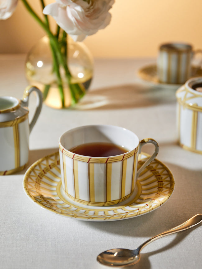 Pinto Paris - Vannerie Cottage Porcelain Teacup and Saucer -  - ABASK