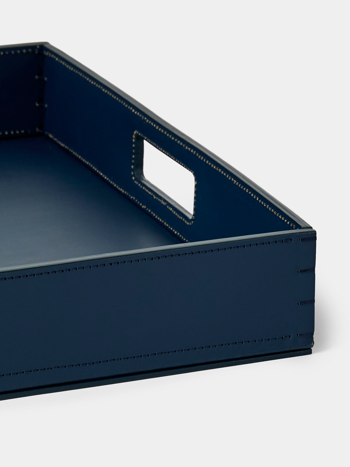 Riviere - Barcelona Water-Resistant Leather Tray (25in/63.5cm) - Navy - ABASK