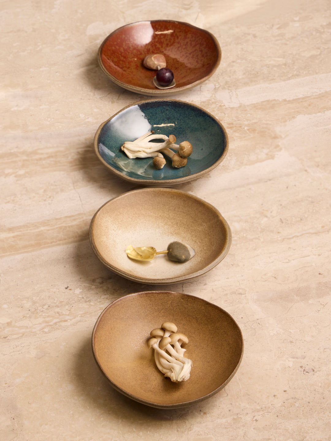 Hana Karim Studio Hand-Built Stoneware Tapas Bowls (Set of 4)