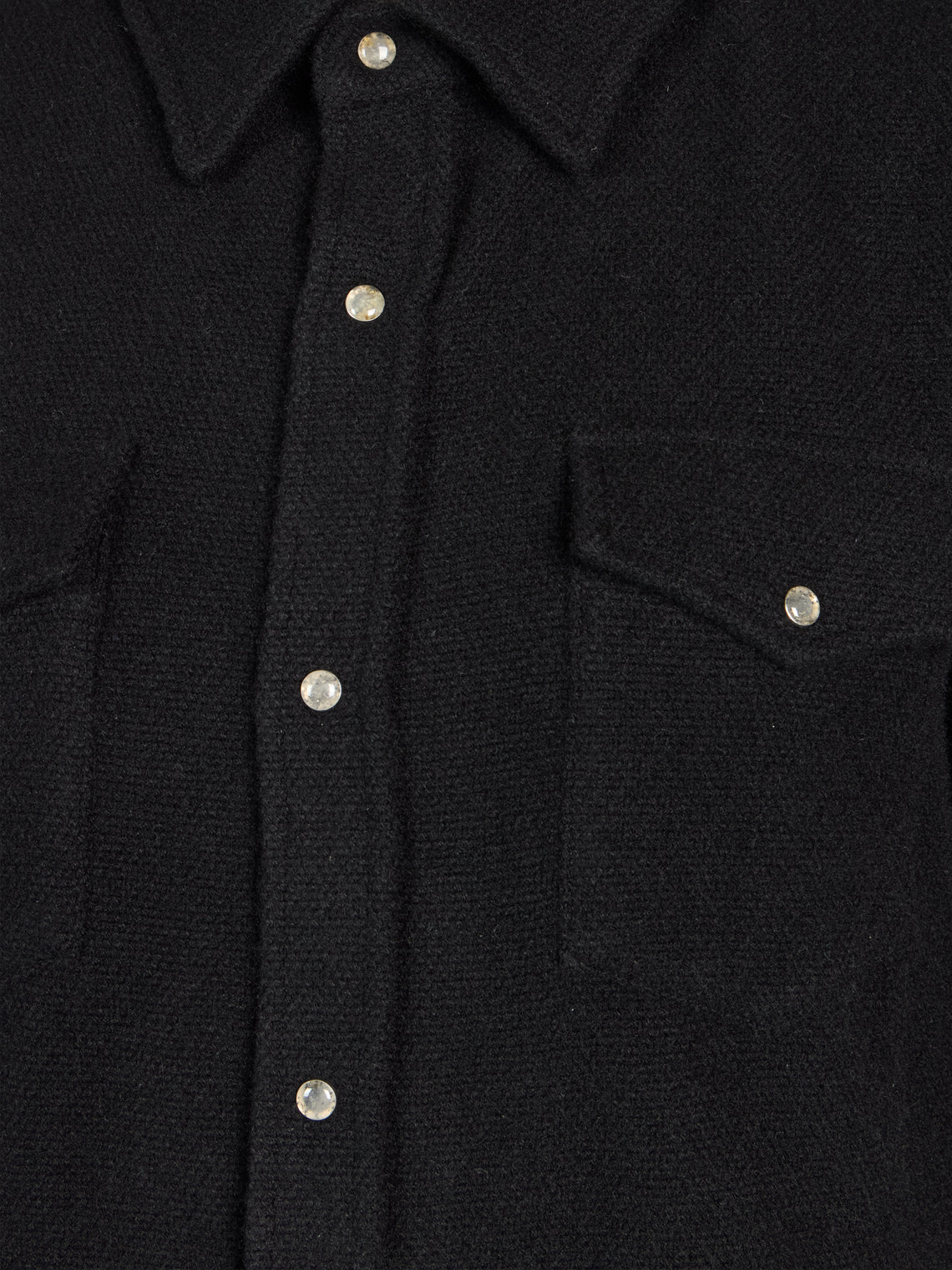 God's True Cashmere - Cashmere Shirt | Size: M - Black - ABASK