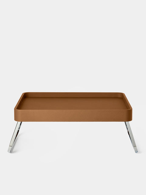 Giobagnara x Poltrona Frau - Leather Bed Tray (24in/61.5cm) - Tan - ABASK - 