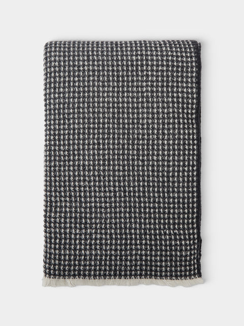 Alonpi - Sasha Cashmere Waffle Throw (75in/1.9m) - Cream - ABASK - 