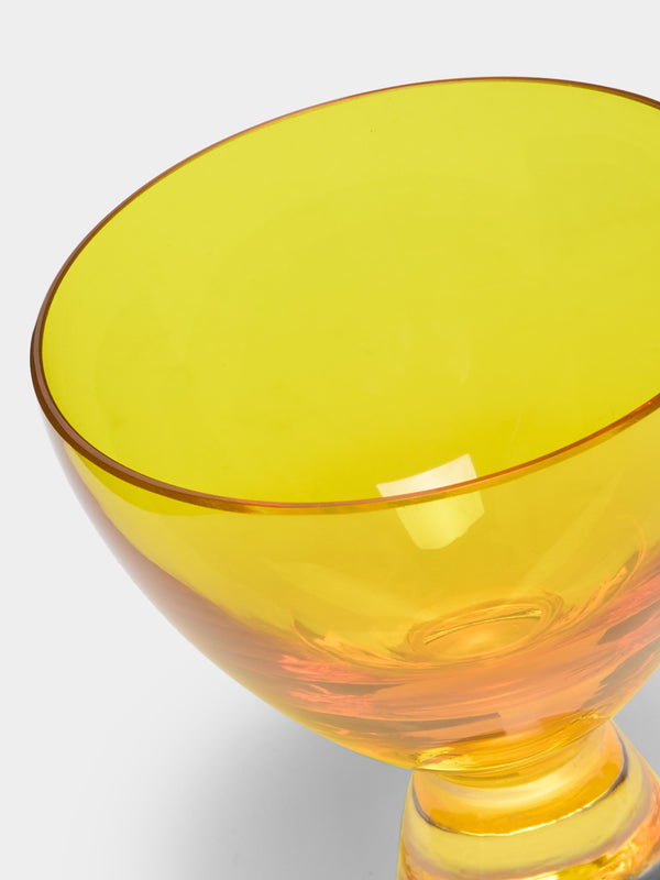NasonMoretti - Archive Revival 1941 Hand-Blown Murano Liqueur Glasses (Set of 2) - Yellow - ABASK