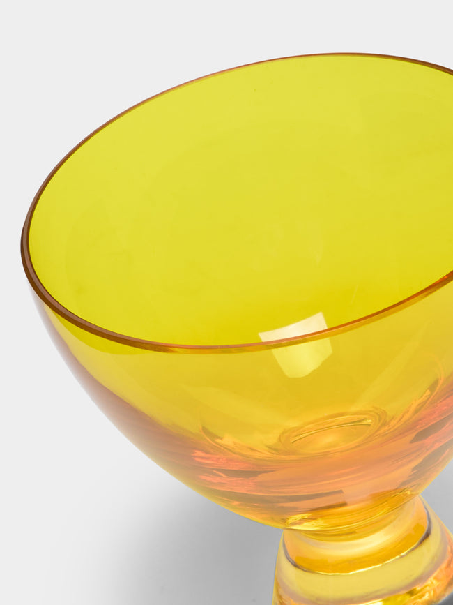 NasonMoretti - Archive Revival 1941 Hand-Blown Murano Liqueur Glasses (Set of 2) - Yellow - ABASK