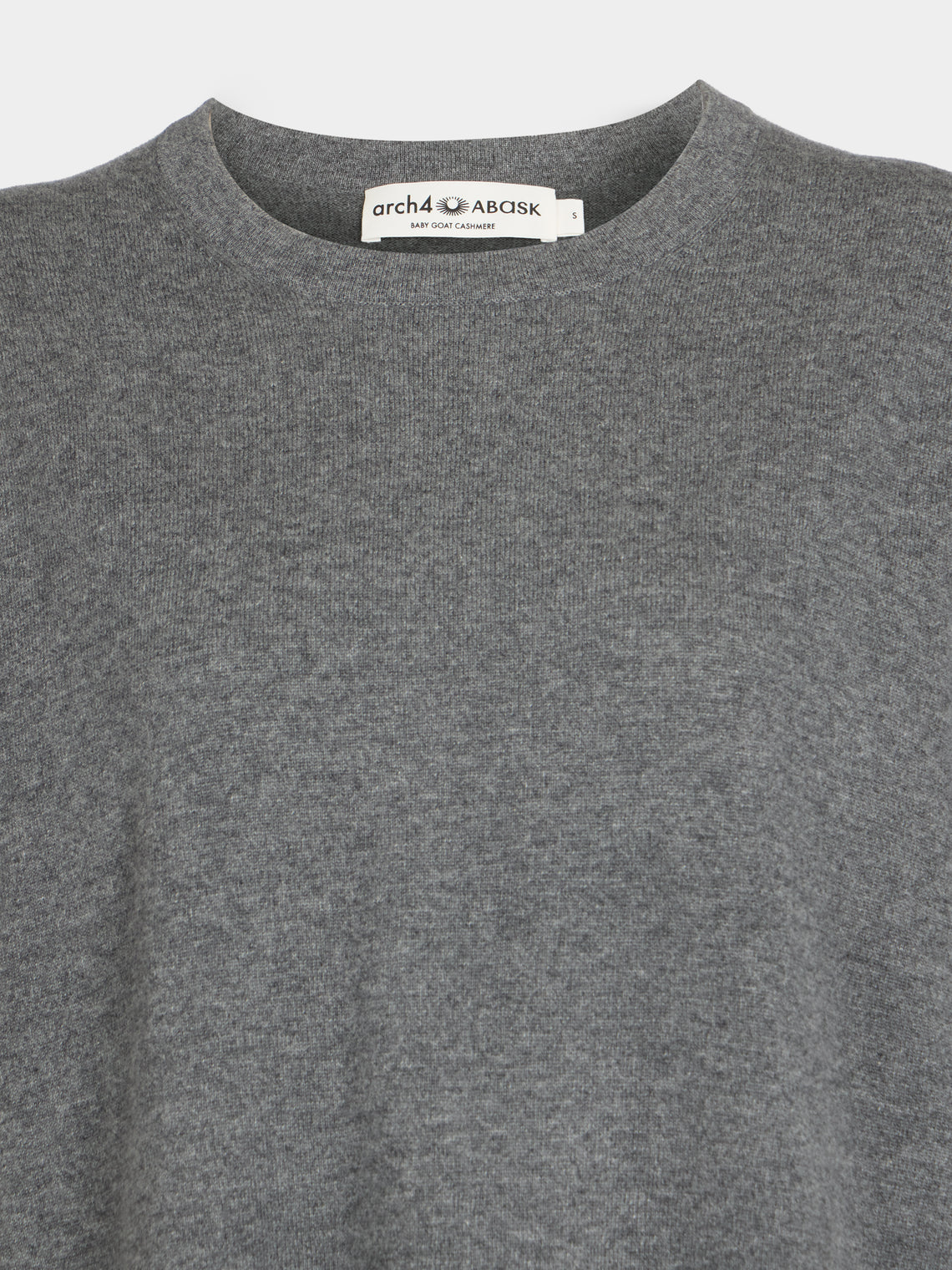 Arch4 - Golden Baby Goat Cashmere Oversized T-Shirt | Size: S - Gray - ABASK