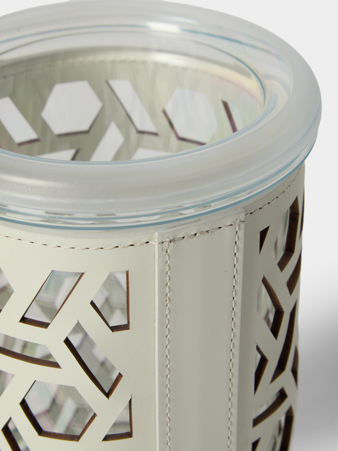 RUDI - Stelvio Leather Thermal Bottle Cooler - White - ABASK