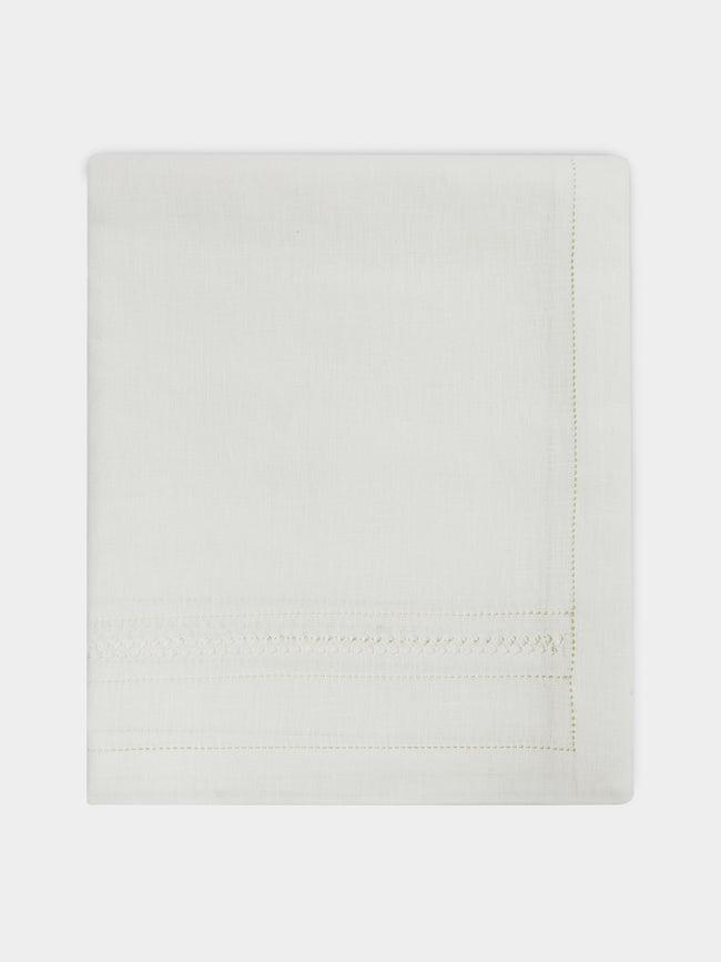Volga Linen - Diamond-Stitch Linen Tablecloth (175cm x 280cm) -  - ABASK - 