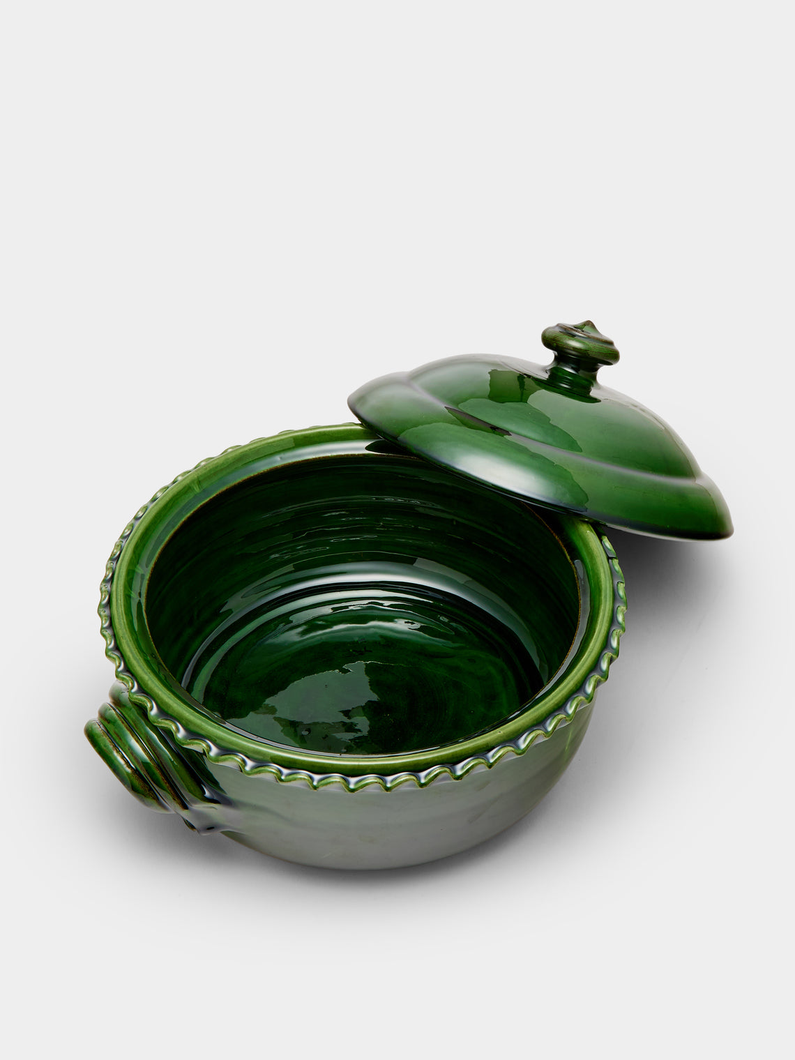 Poterie de Cliousclat - Slipware Lidded Pot - Green - ABASK