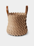 Pinetti - Almeria Handwoven Leather Basket - Taupe - ABASK - 