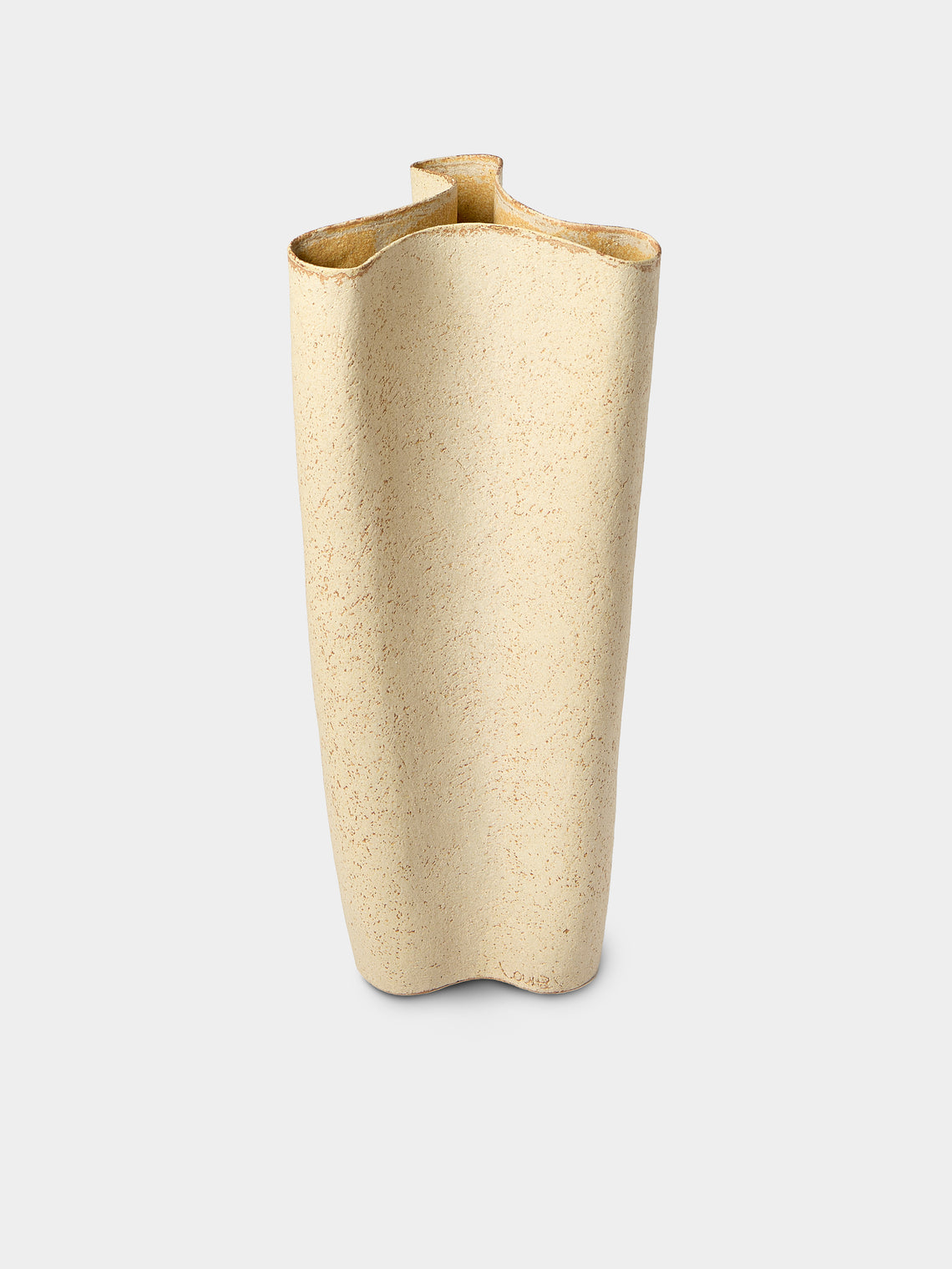Linda Ouhbi - No. 1 Hand-Built Stoneware Vase (16.5in/42cm) - Beige - ABASK - 