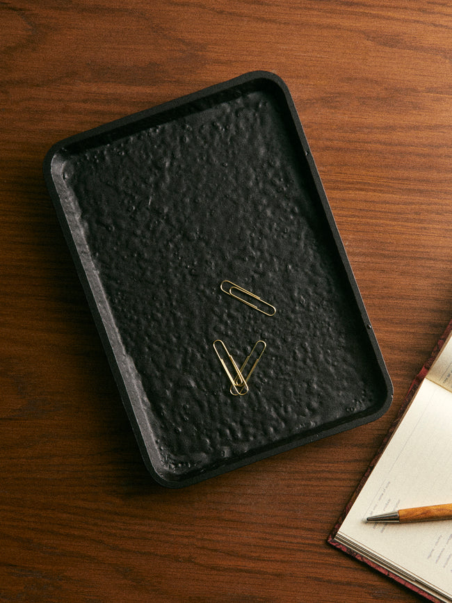 Giobagnara - Riace Imperfect Bronze Valet Tray (11.5in/29cm) - Black - ABASK