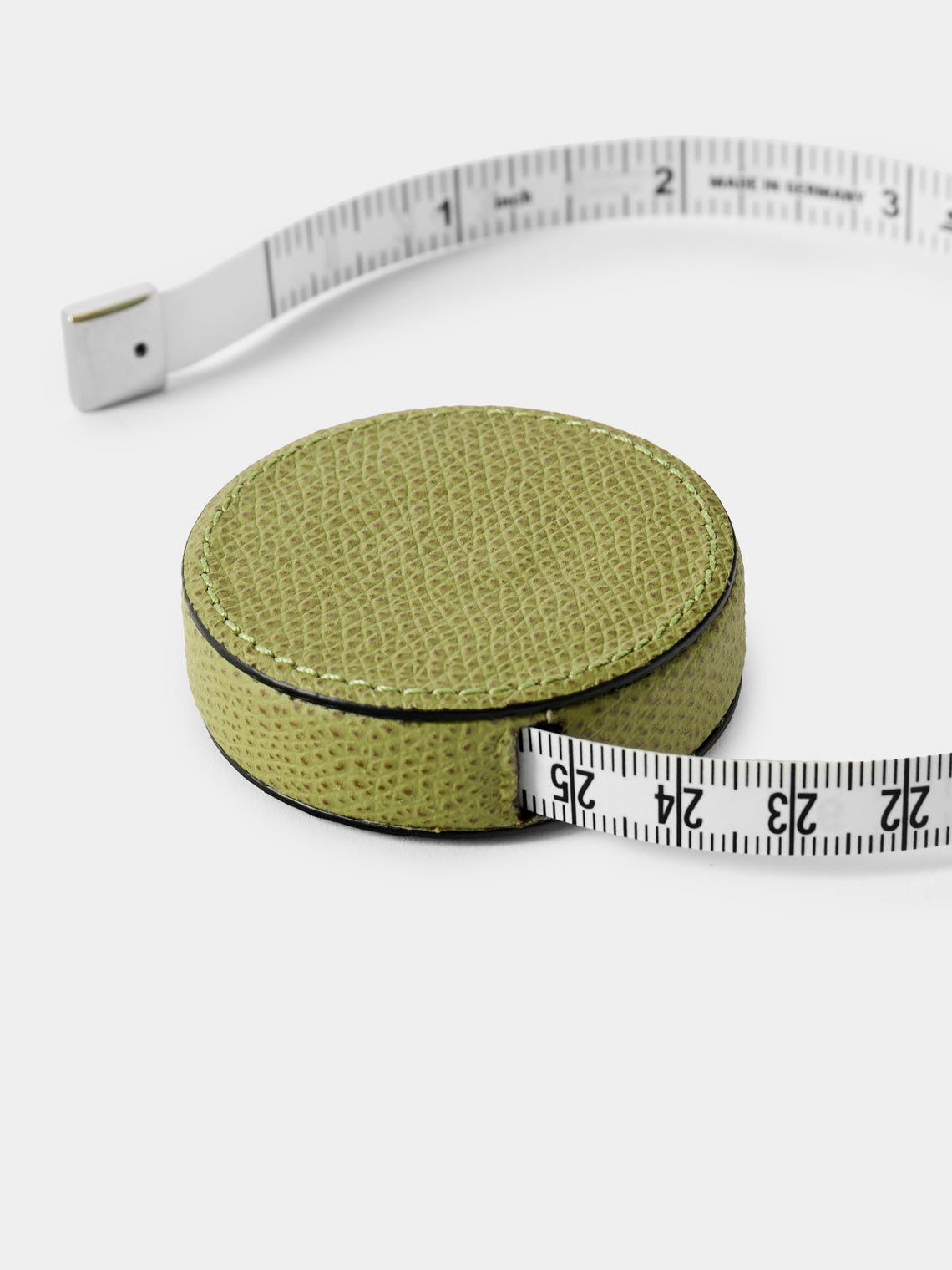 Giobagnara - Leather Pocket Roller Tape Measure - Green - ABASK