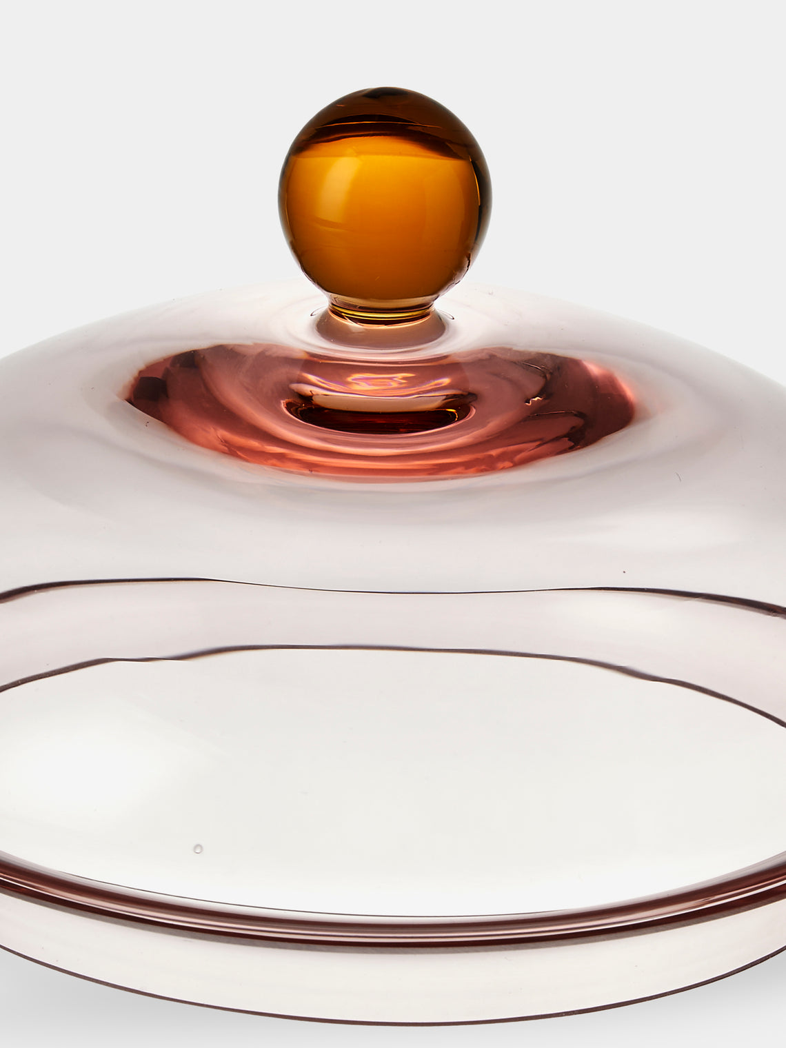 Akua Objects - Noam Hand-Blown Crystal Bonbonnière - Light Pink - ABASK