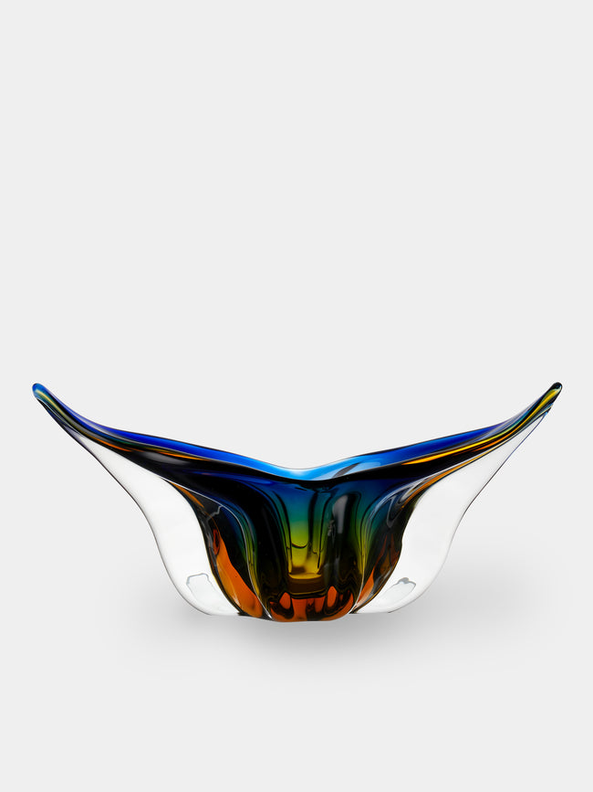 Antique and Vintage - 1950s Murano Glass Bowl (16in/40.5cm) - Clear - ABASK - 