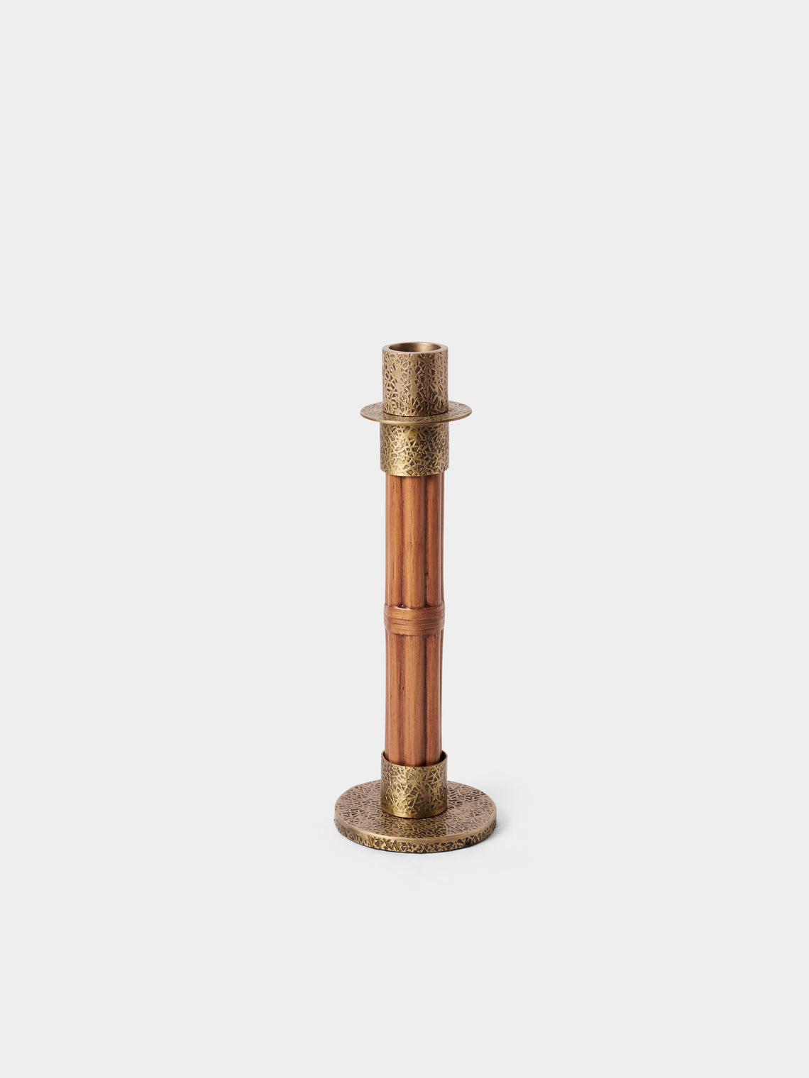 Viya - Namsai Brass Small Candle Holder - Brown - ABASK - 