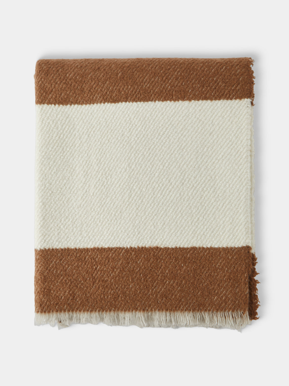 Alonpi - Mari and Silk Cashmere Throw (75in/1.9m) - Brown - ABASK