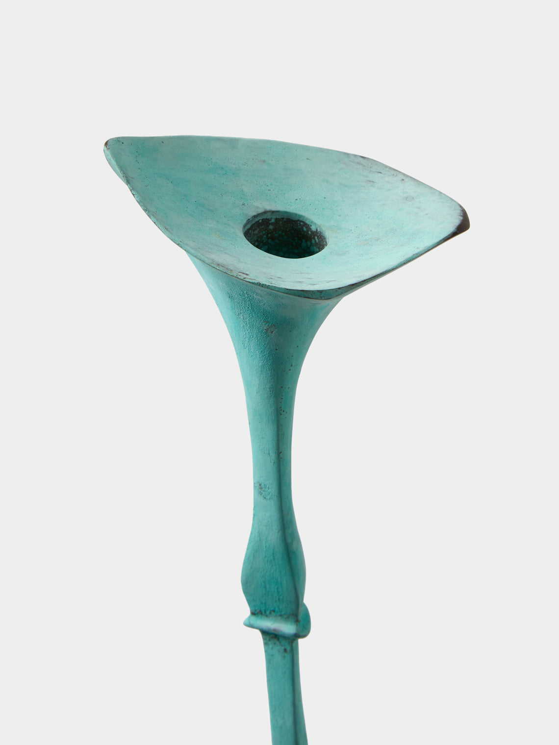 Shaha Raphael - Low Tide Fishbone Hand-Cast Brass Large Candelabra - Green - ABASK