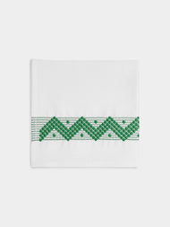 The Table Love - Zigzag Hand-Embroidered Linen Napkins (Set of 4) -  - ABASK - 