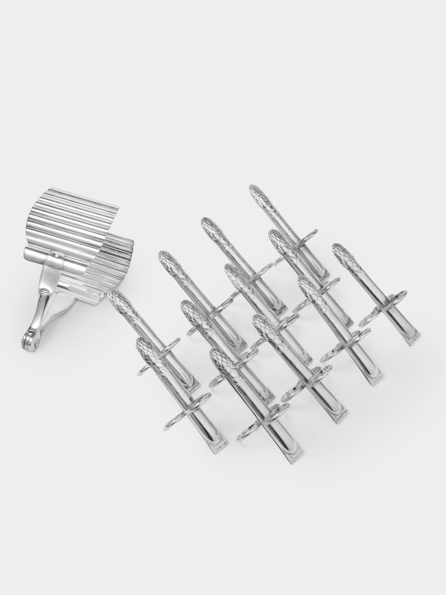 Antique and Vintage - 1922 Christofle Silver-Plated Asparagus Set (Set of 13) - Silver - ABASK - 