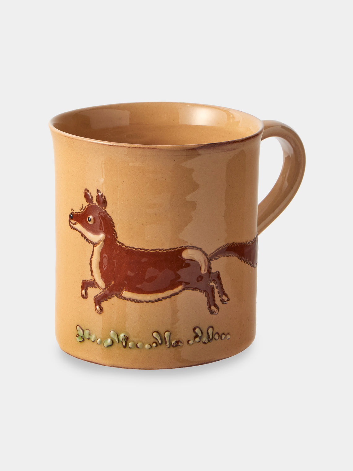 Poterie d’Évires - Animals Hand-Painted Ceramic Mugs (Set of 4) - Cream - ABASK