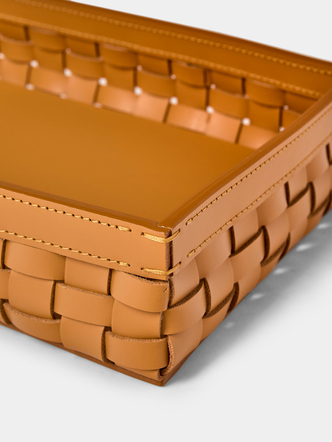Riviere - Barcelona Water-Resistant Leather Low Basket - Tan - ABASK