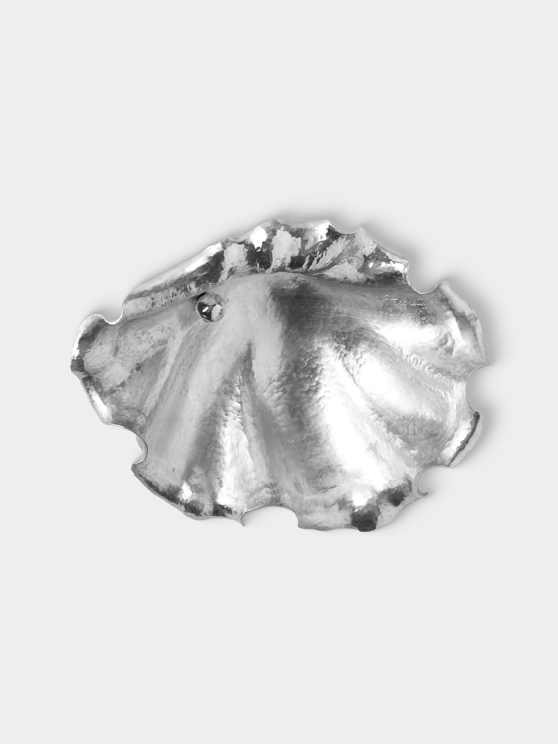 Antique and Vintage - 1970s Zucchetti Shell Solid Silver Dish - Silver - ABASK