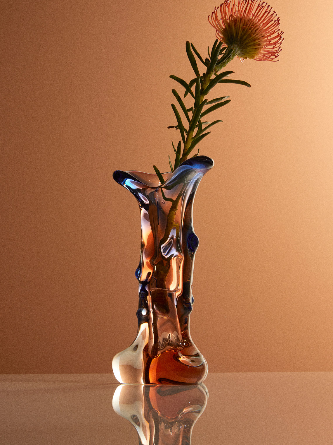 Antique and Vintage - Mid-Century Glass Vase - Brown - ABASK