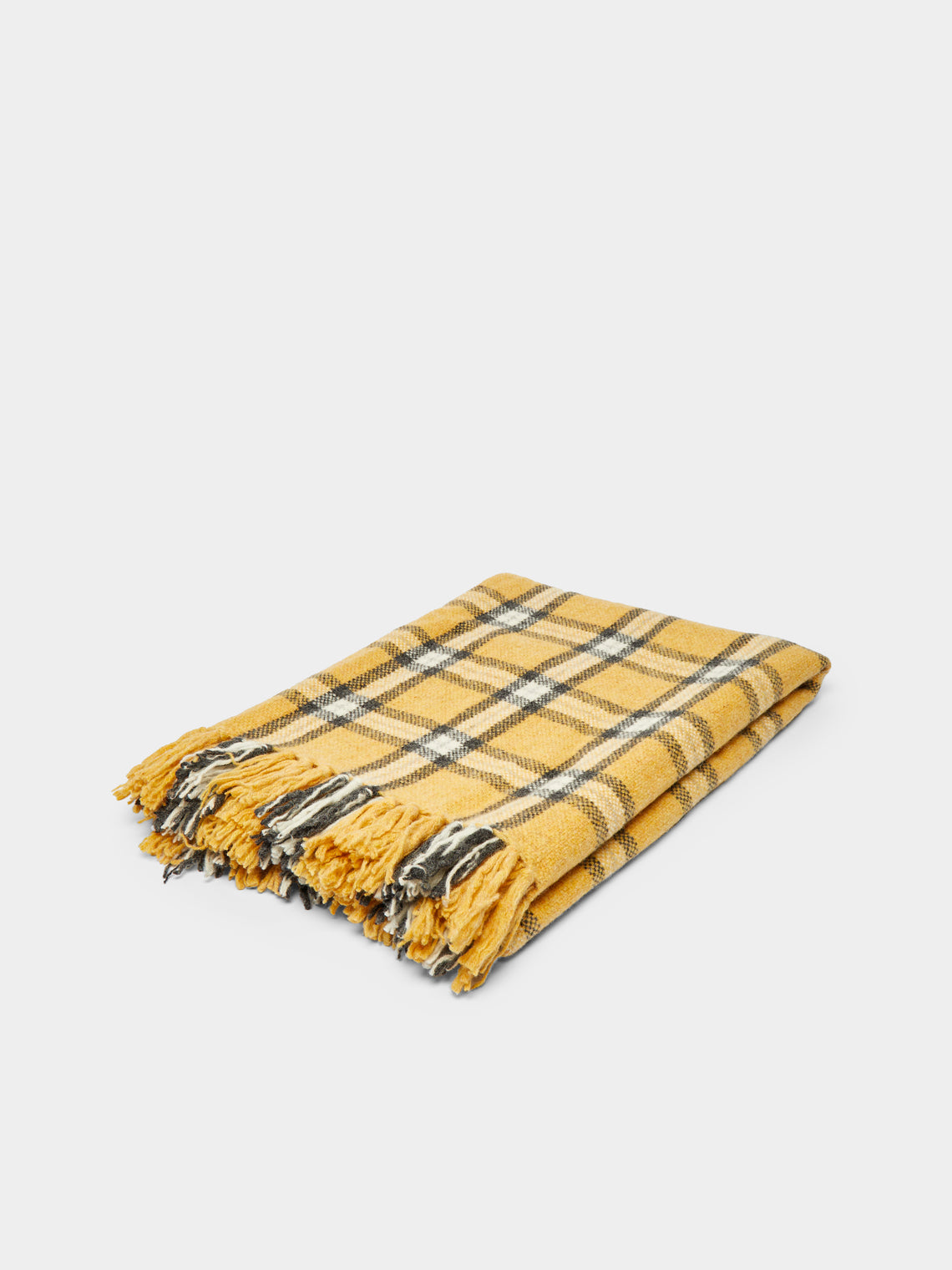 Hollie Ward - Archthine Shetland Wool Check Blanket -  - ABASK