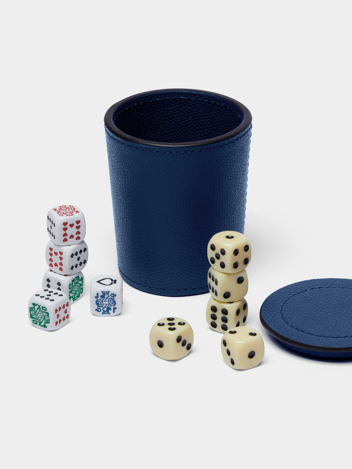 Giobagnara - Leather Dice Cup - Blue - ABASK