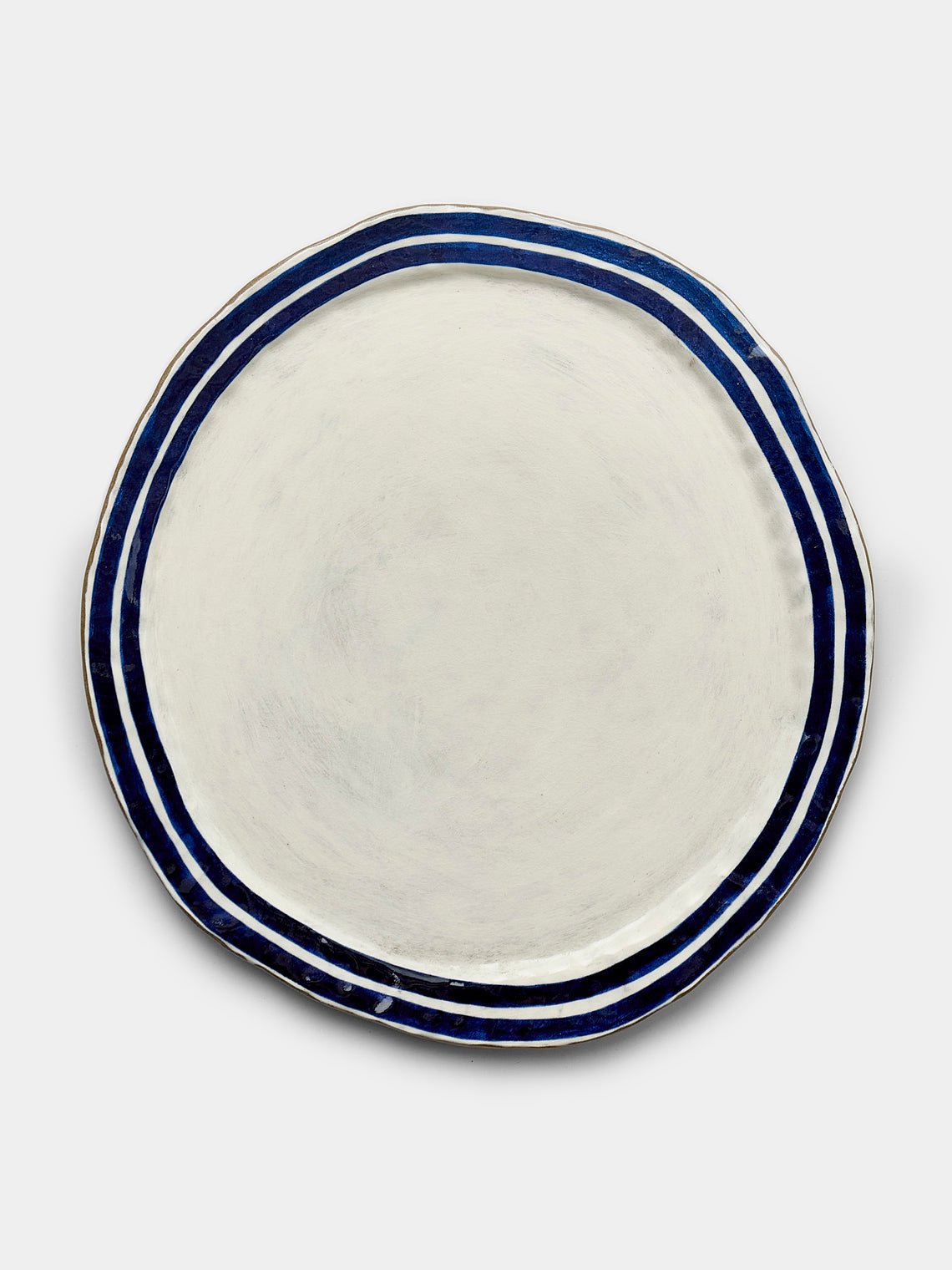 Yon Ho Kyung - Stripe Buncheong Platter - White - ABASK - 