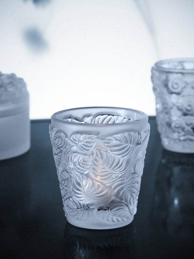 Lalique - Feuilles Crystal Votive - Clear - ABASK