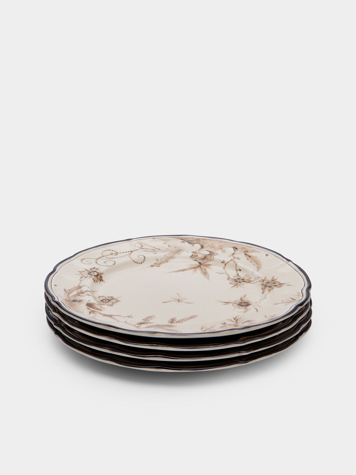 Laboratorio Paravicini - Rocaille Ceramic Dessert Plates (Set of 4) -  - ABASK