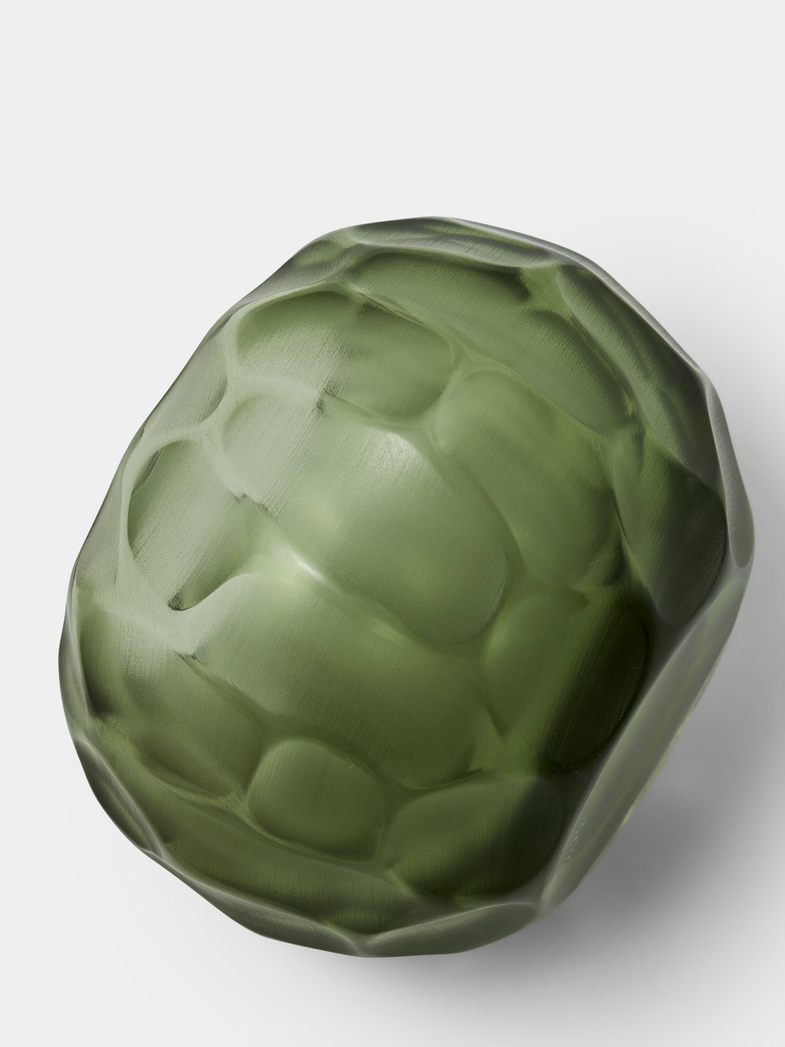 Micheluzzi Glass - Bocia Salvia Bamboo Hand-Blown Murano Glass Vase (5.5in/14cm) - Green - ABASK
