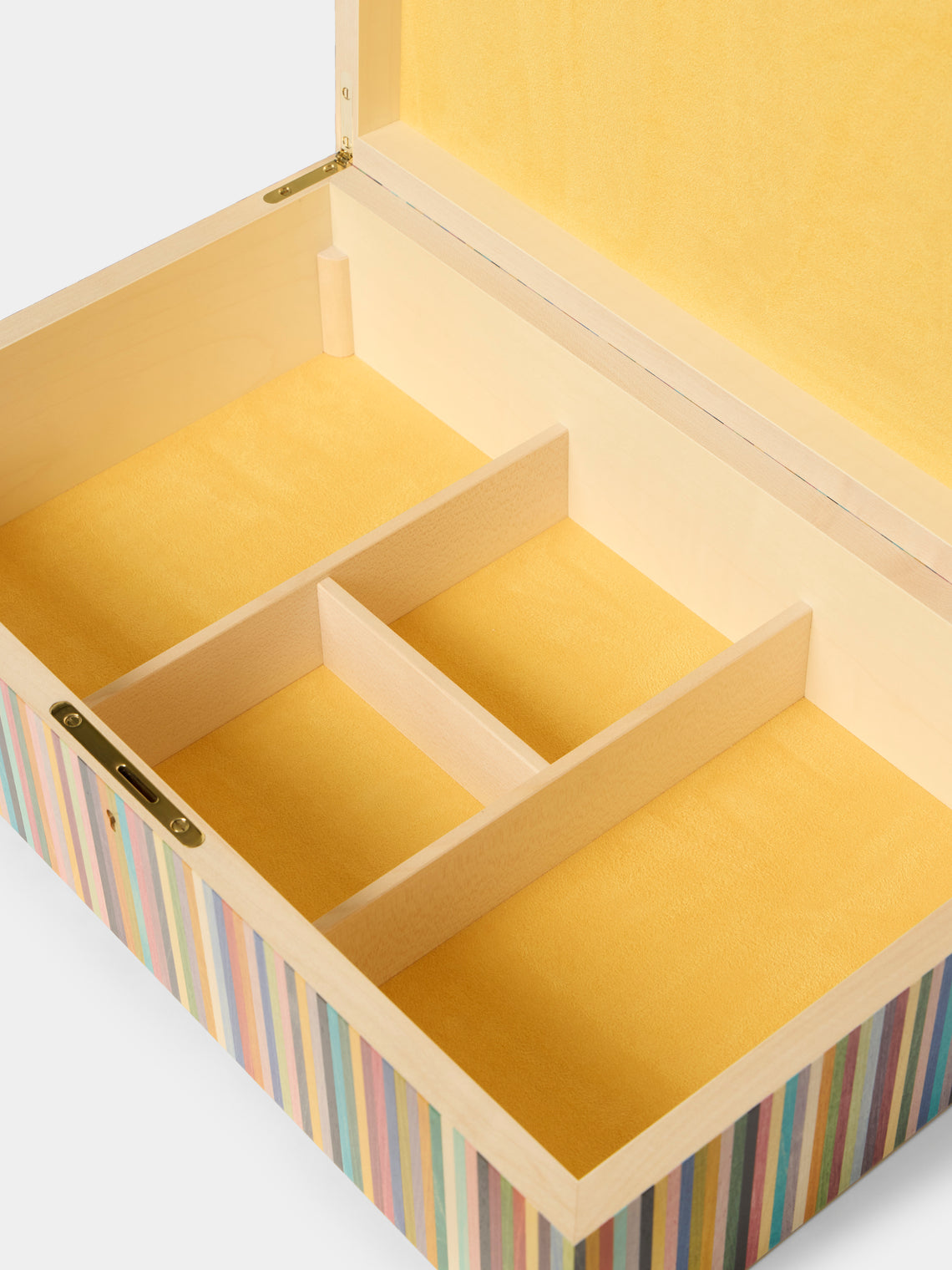 Kevin Stamper - Stripe Marquetry Wood Jewelry Box - Multiple - ABASK