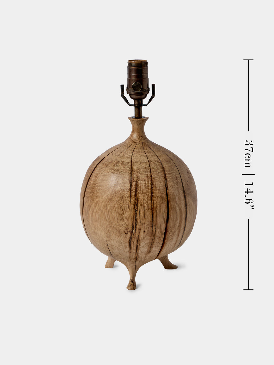 Jamie Gaunt Designs - No. 9 Ball Natural Oak Table Lamp - Natural - ABASK