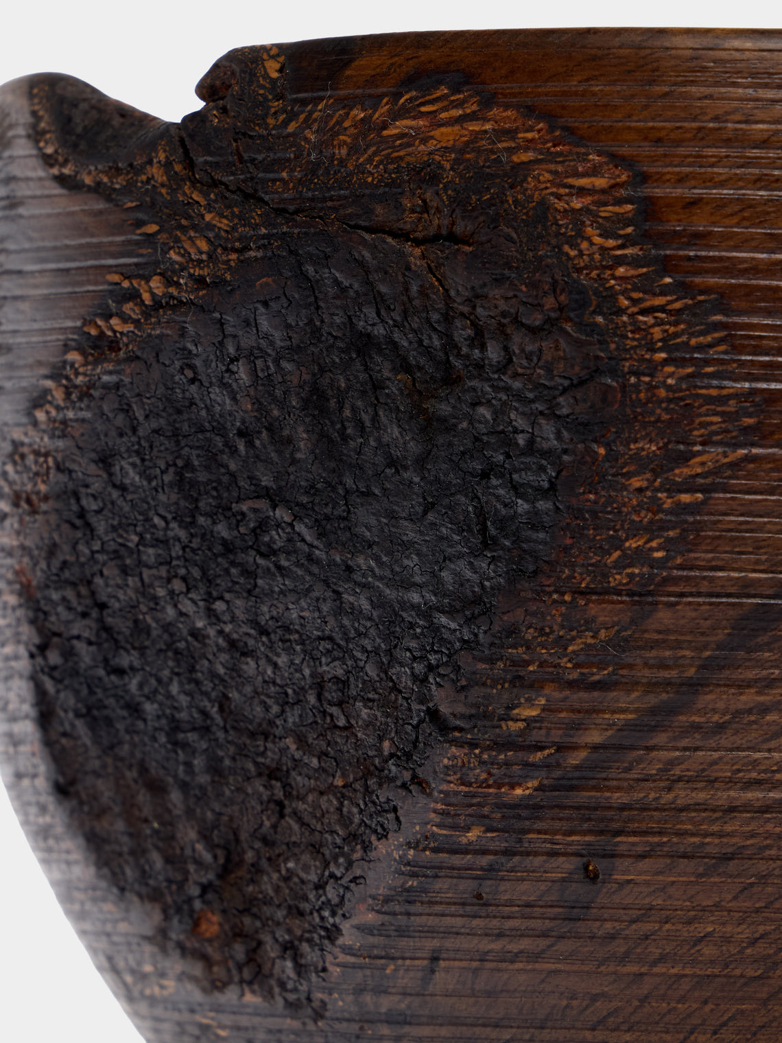 Thursday Furniture - Hand-Turned Iron-Mordant Oak Bowl - Dark Brown - ABASK