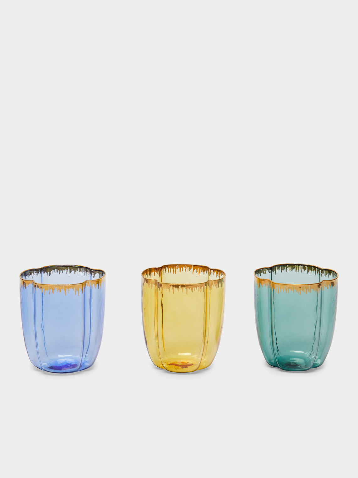Pinto - Chance Hand-Blown Glass Tumblers (Set of 2) - Green - ABASK