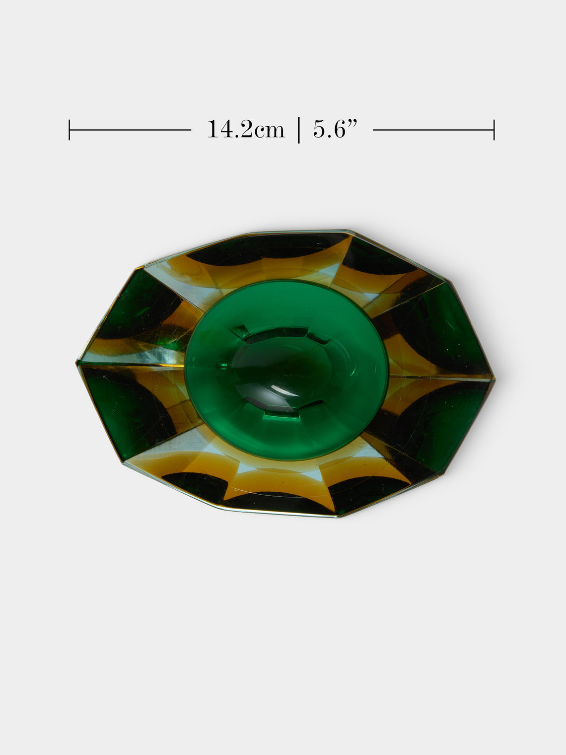 Antique and Vintage - 1970s Murano Glass Ashtray - Green - ABASK